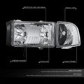 Chrome/Clear Side Headlight Lamps for Dodge Ram Pickup (1994–2002)