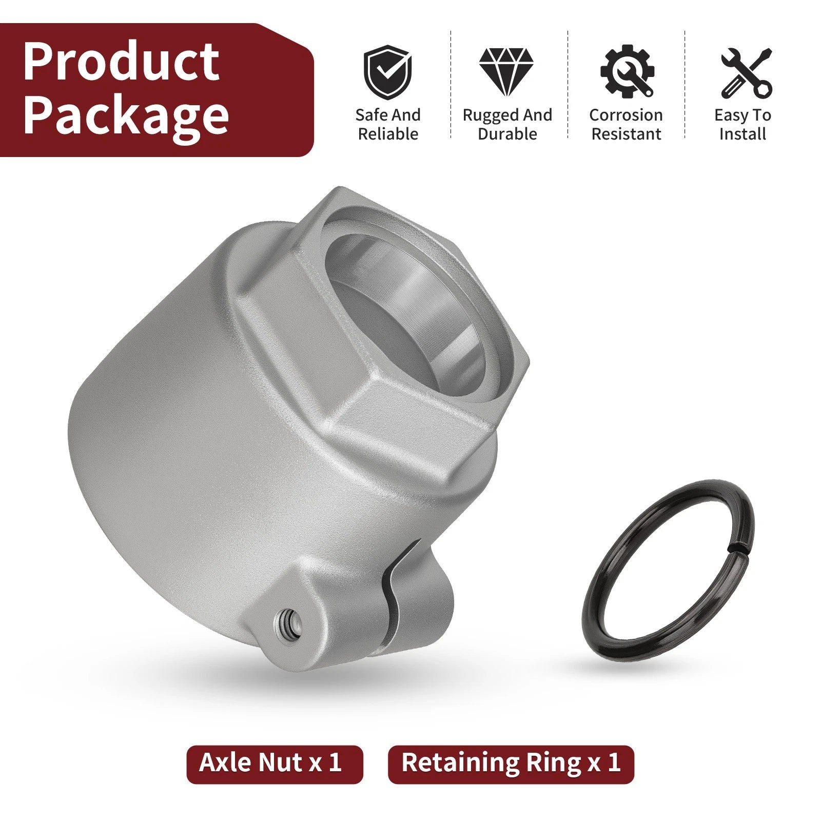 Axle Nut & Retaining Ring for Polaris Trail Blazer 330 (2011–2013) 5137563 7670160