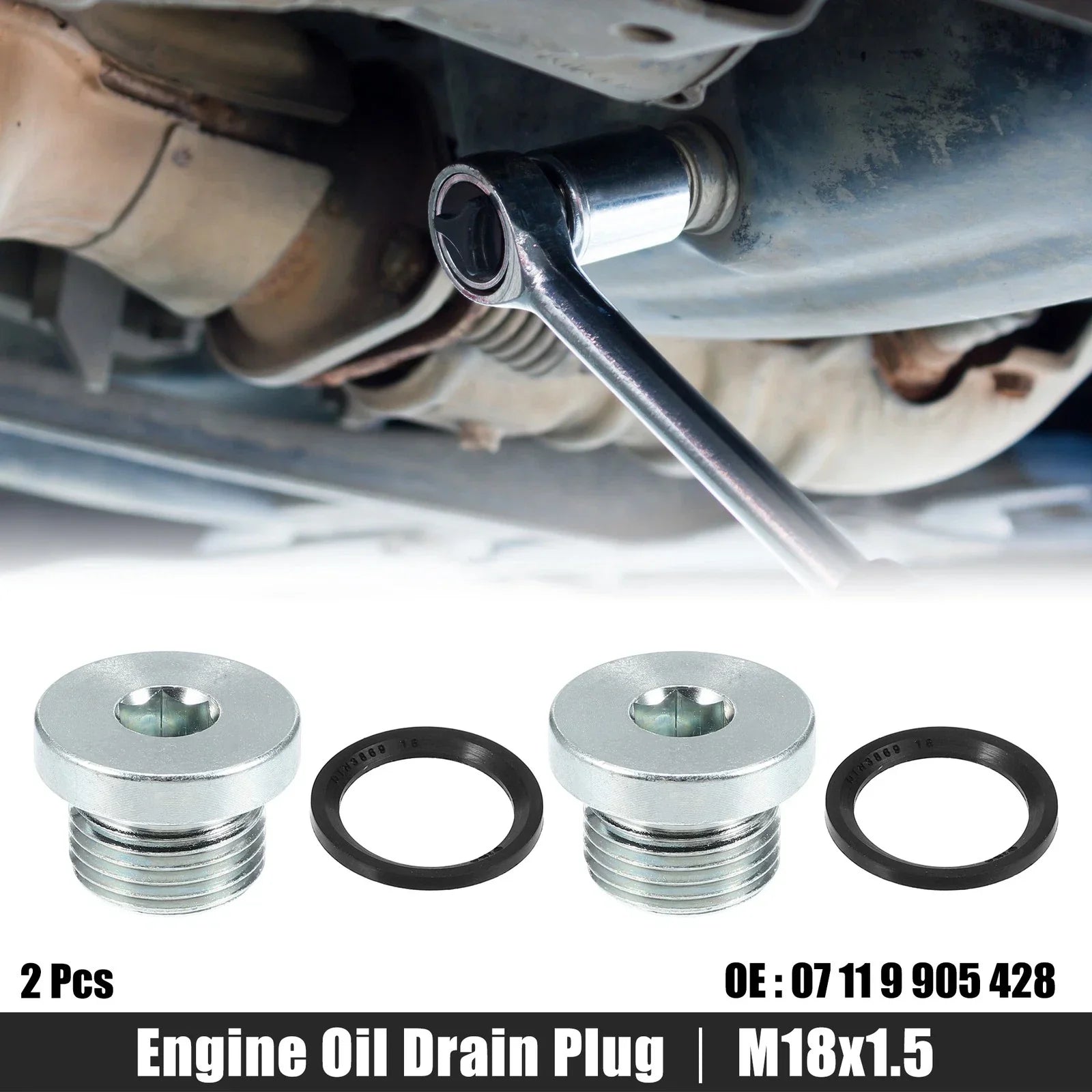 M18x1.5 Steel Oil Drain Plug Screw for BMW 545i 550i
