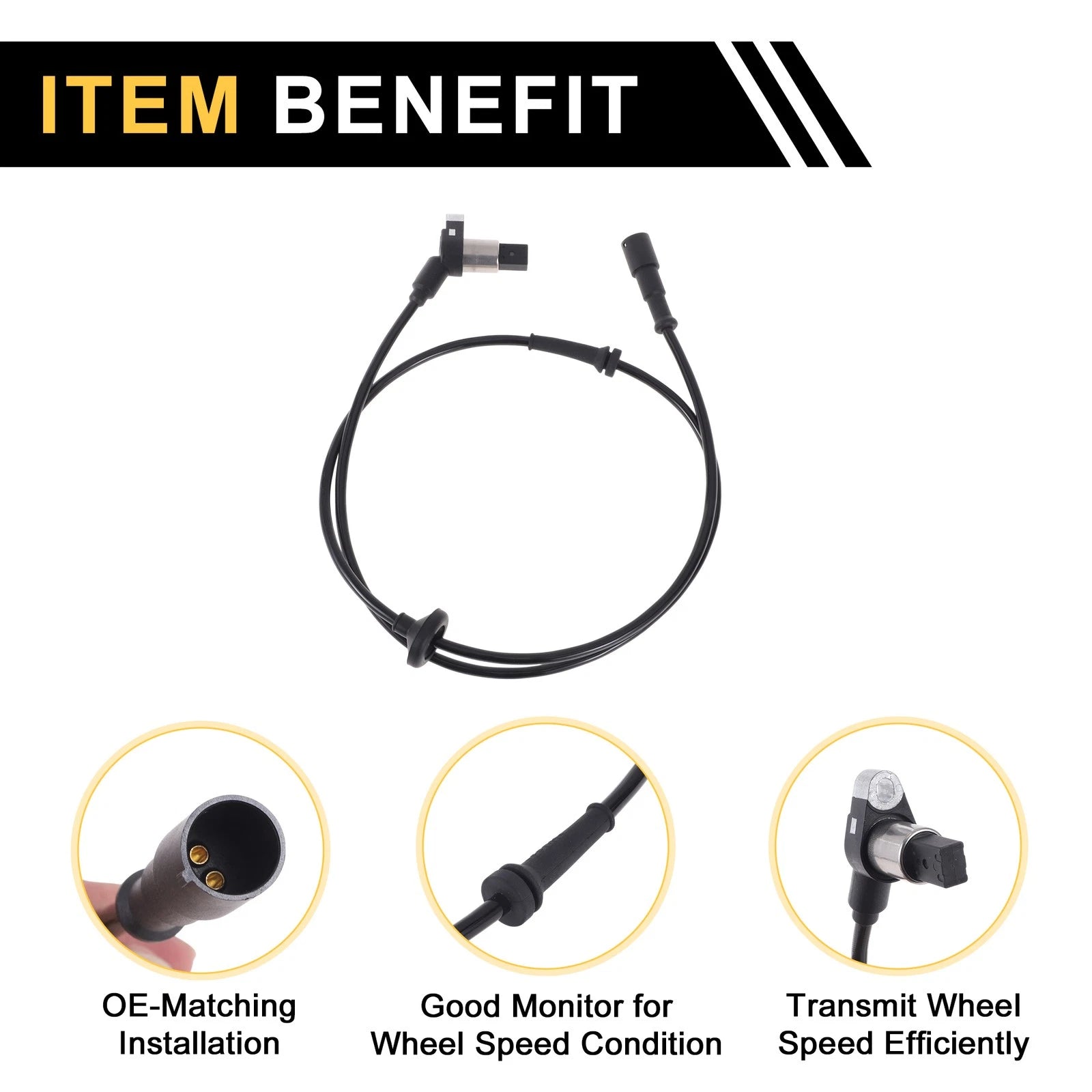 ABS Wheel Speed Sensor No. 1H0927807A for Volkswagen Golf (1992–1995)