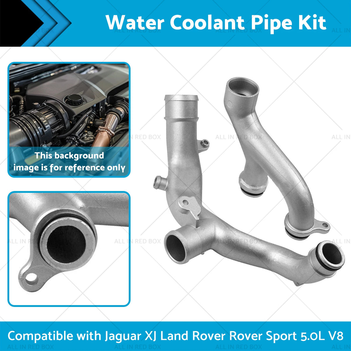 Water Coolant Pipe Kit for Jaguar XJ, Land Rover Range Rover Sport (5.0L V8)