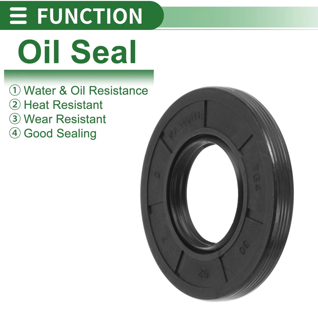 Set of 5 Oil Seal TG4 Lip Seal Ring NBR Rubber 30x62x7mm