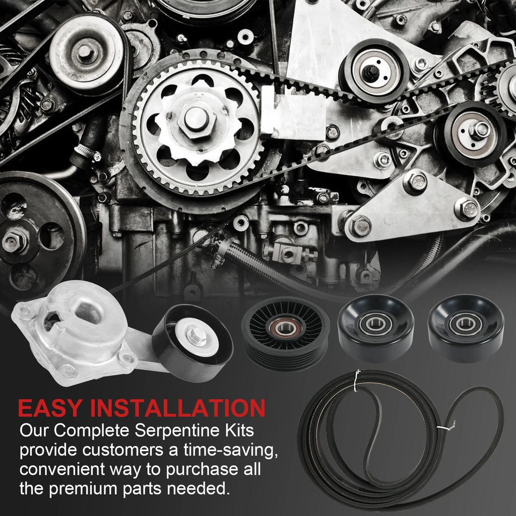 Serpentine Belt Drive Component Kit for Ford F-150 (2005-2014)