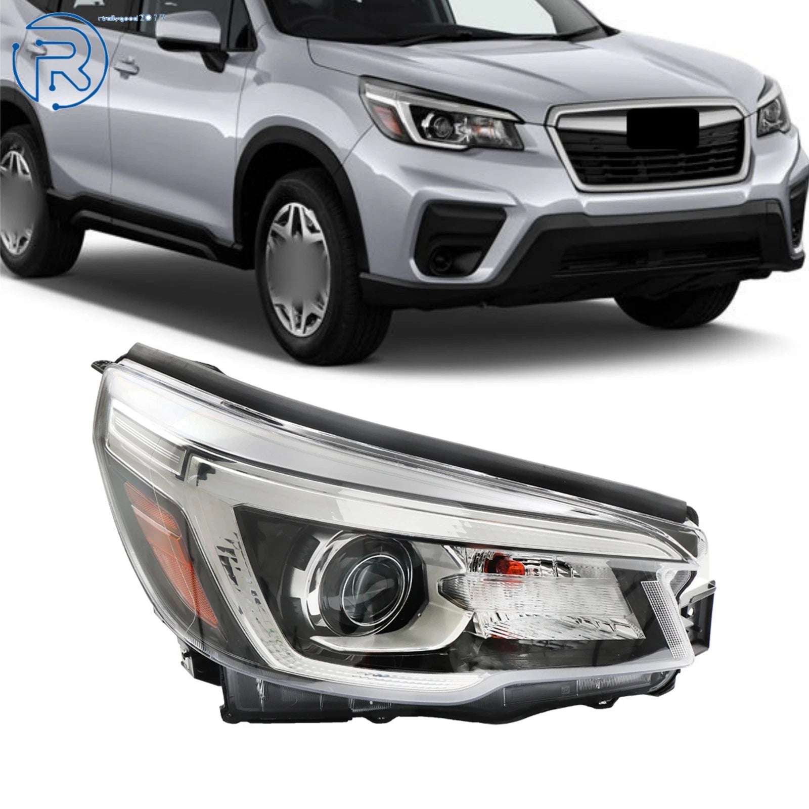 Headlight for Subaru Forester (2019–2020) Right Side Chrome LED