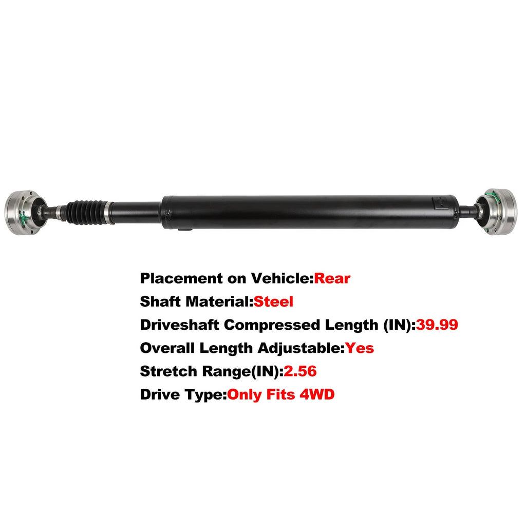 Drive Shaft for Jeep Wrangler (2012–2016) V6 3.6L 4WD 68022101AD 52853346AD