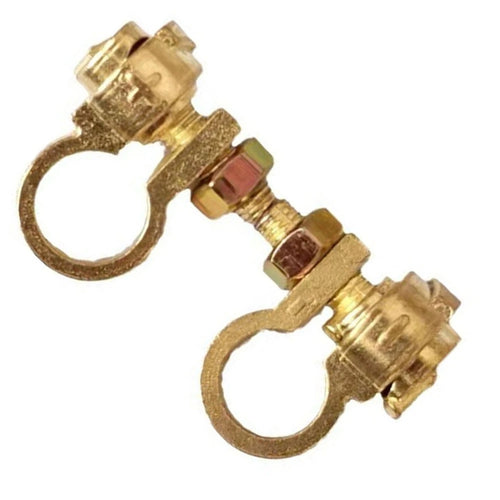 1 Pair Brass Battery Terminal Connectors for Car Truck Marine