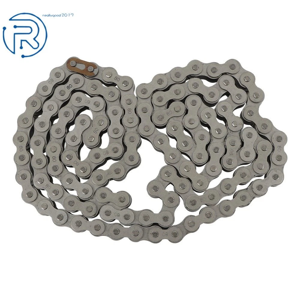 10 Feet of #80 Carbon Steel Roller Chain for Various Applications