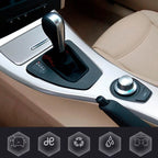Automatic Shift Boot Cover for BMW E90 (2005–2013) Carbon Fiber Red Stitch