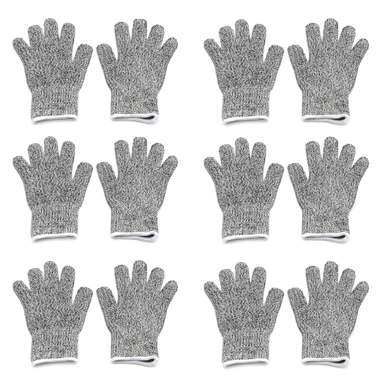 6 Pair Cut Resistant Gloves for Kids (8-12 Years) Level 5 Protection