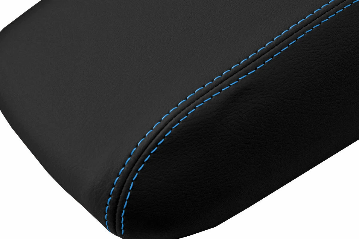 Leather Console Lid Armrest Cover for Jeep Grand Cherokee (2011–2019) Blue Stitch
