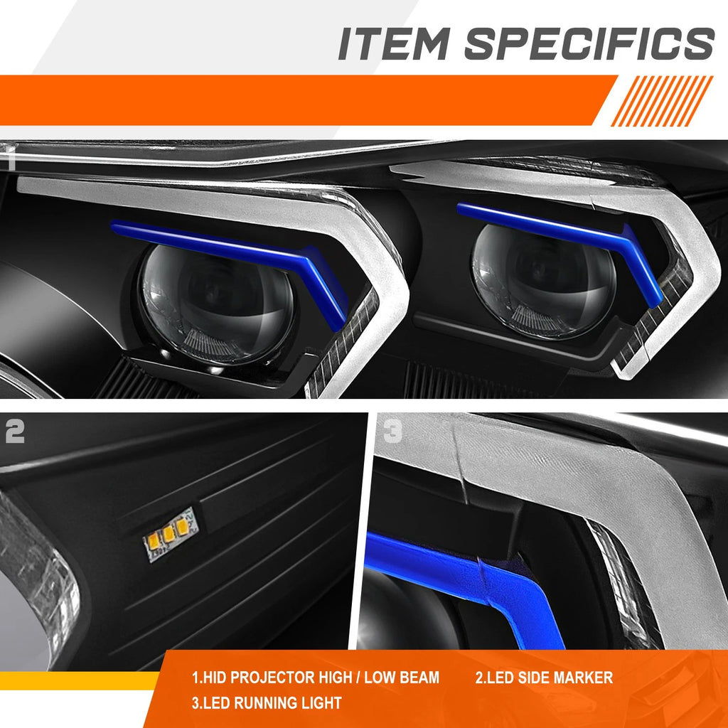LED HID Projector Black Headlights for BMW 428I 430I 435I 440I M3 (2014–2020)