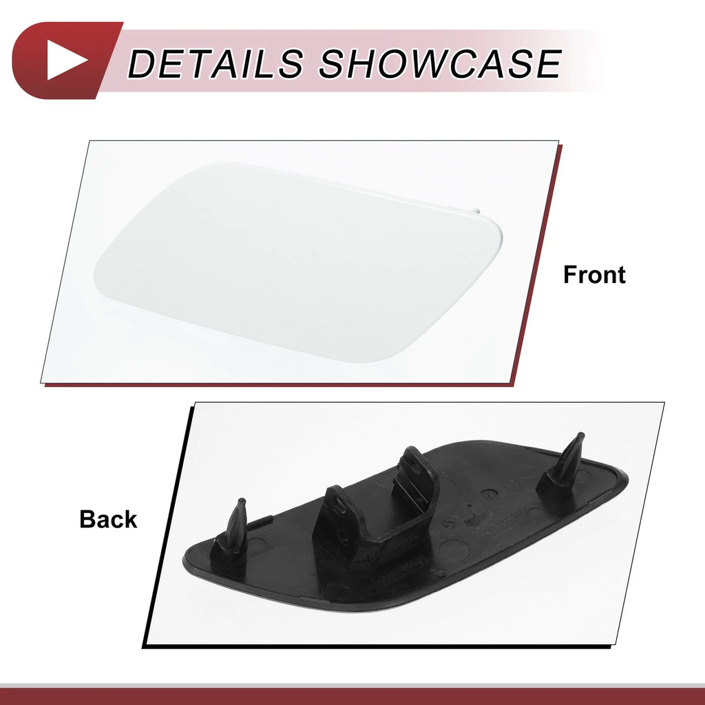Front Left Washer Nozzle Cover Cap for Audi A6 C7 (2012–2017) 1 Pcs White