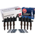 Set of 8 Ignition Coils & NGK Iridium IX Spark Plugs for Ford Lincoln Mercury