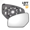 Left Side Heated White Mirror Glass for Honda Civic (2012–2017)