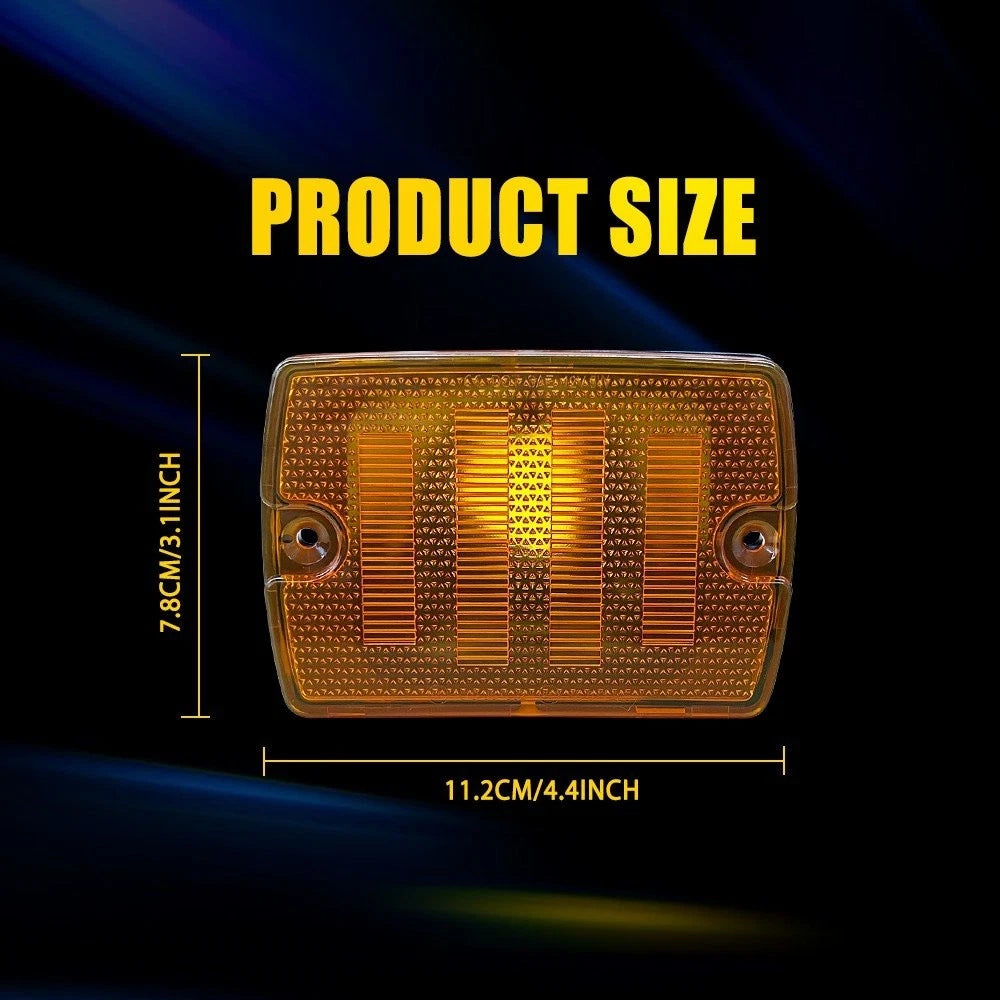 2X Amber Bumper Signal Side Marker Light Housing for Jeep Wrangler YJ (1987–1995)