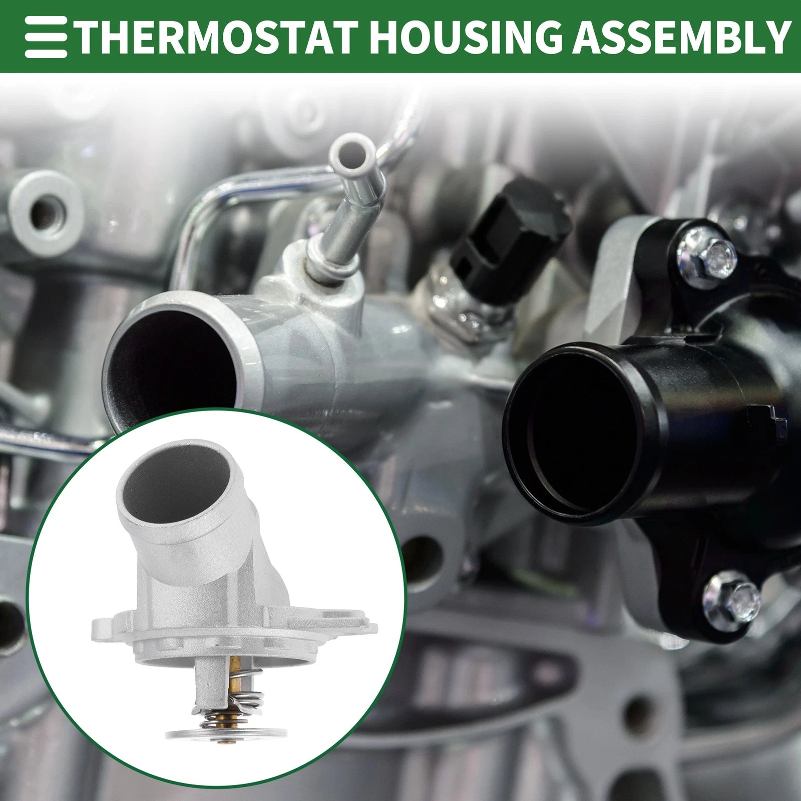 Engine Coolant Thermostat Housing Assembly for Mercedes-Benz C240 E320 E500 (2001–2005)