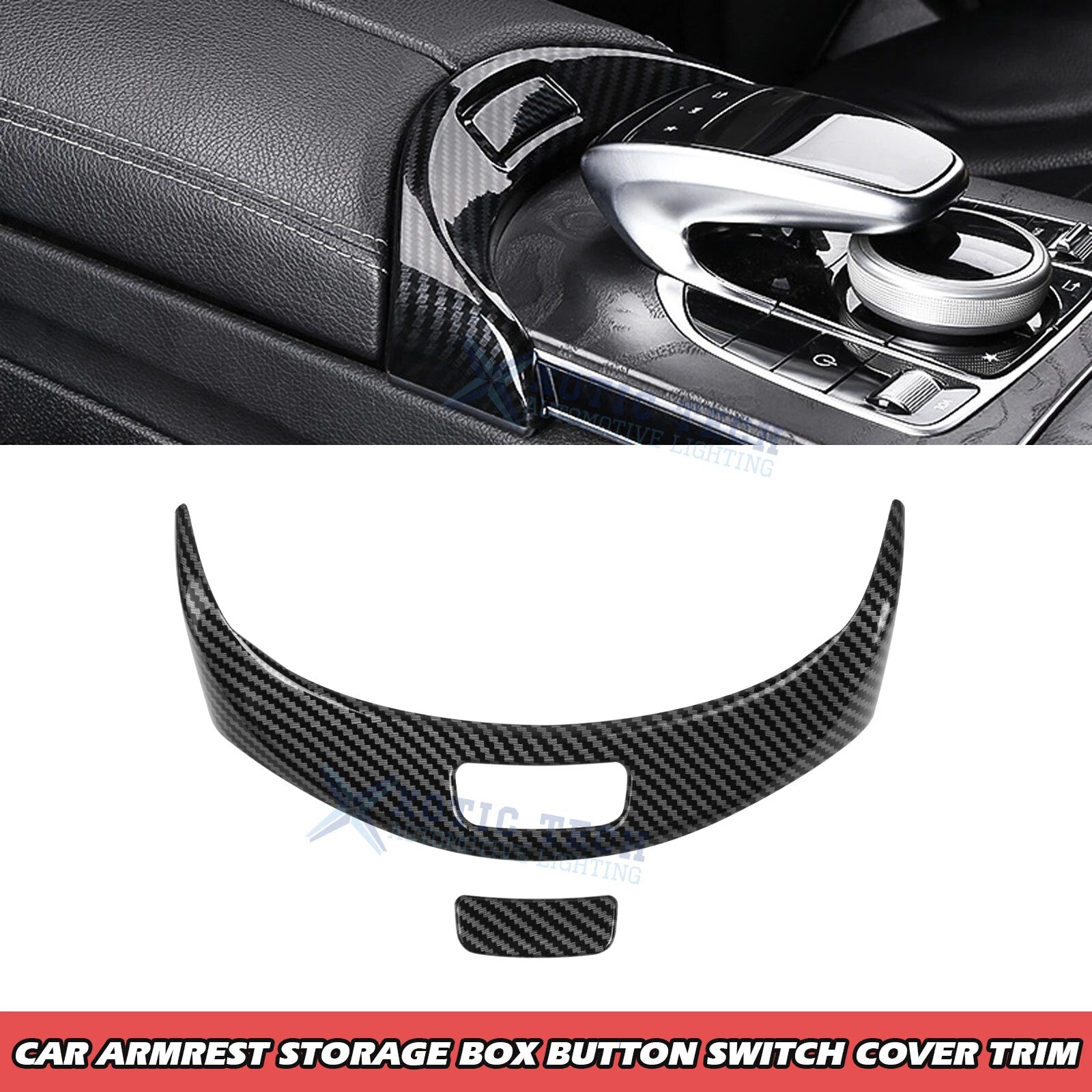 Storage Box Release Button Cover for Mercedes-Benz C-Class & GLC (2015–2022)