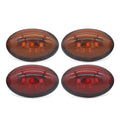 3 LED Oval Side Marker Lights for Car Truck Bus Trailer RV