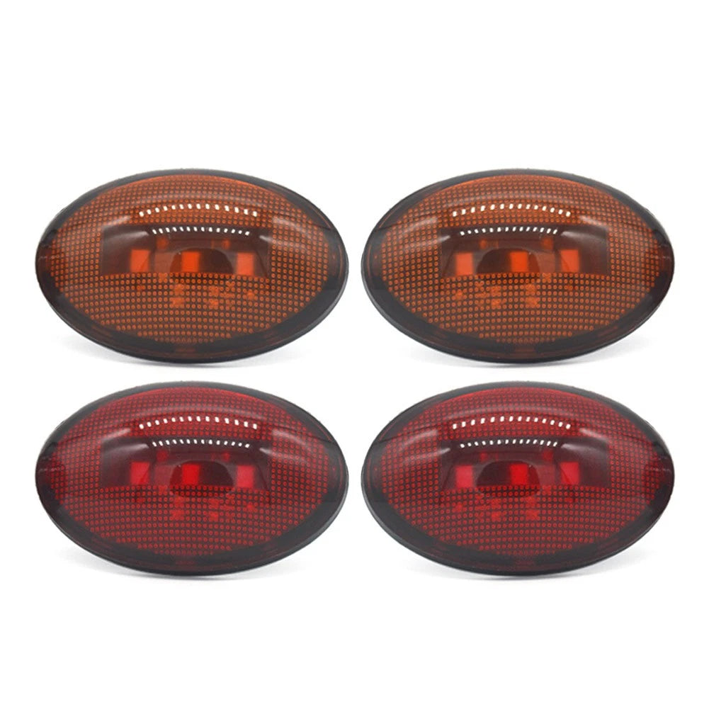 3 LED Oval Side Marker Lights for Car Truck Bus Trailer RV