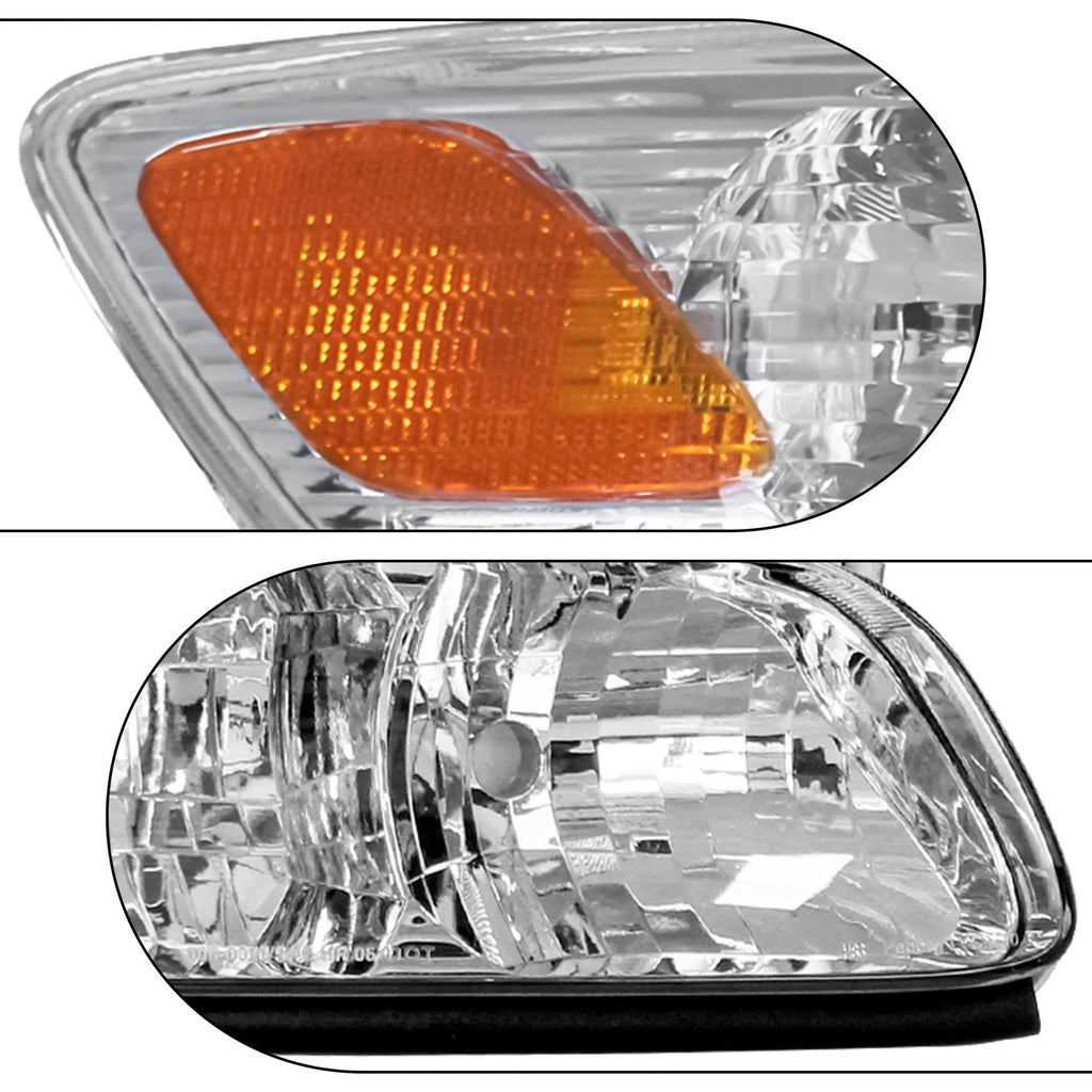 Set of 2 Chrome Headlight Assemblies for Toyota Camry (2000-2001)