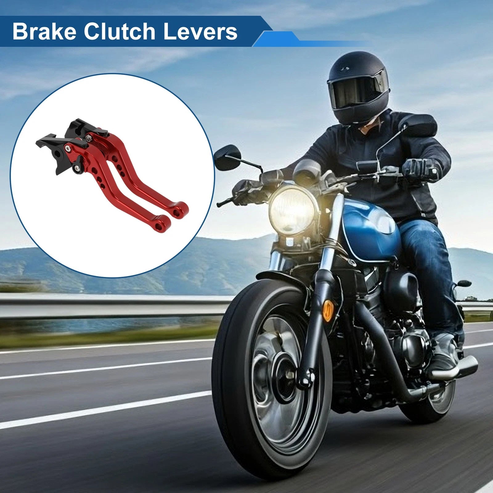Adjustable Short Brake Clutch Levers for Suzuki GSX-8R (2023–2025) - Red