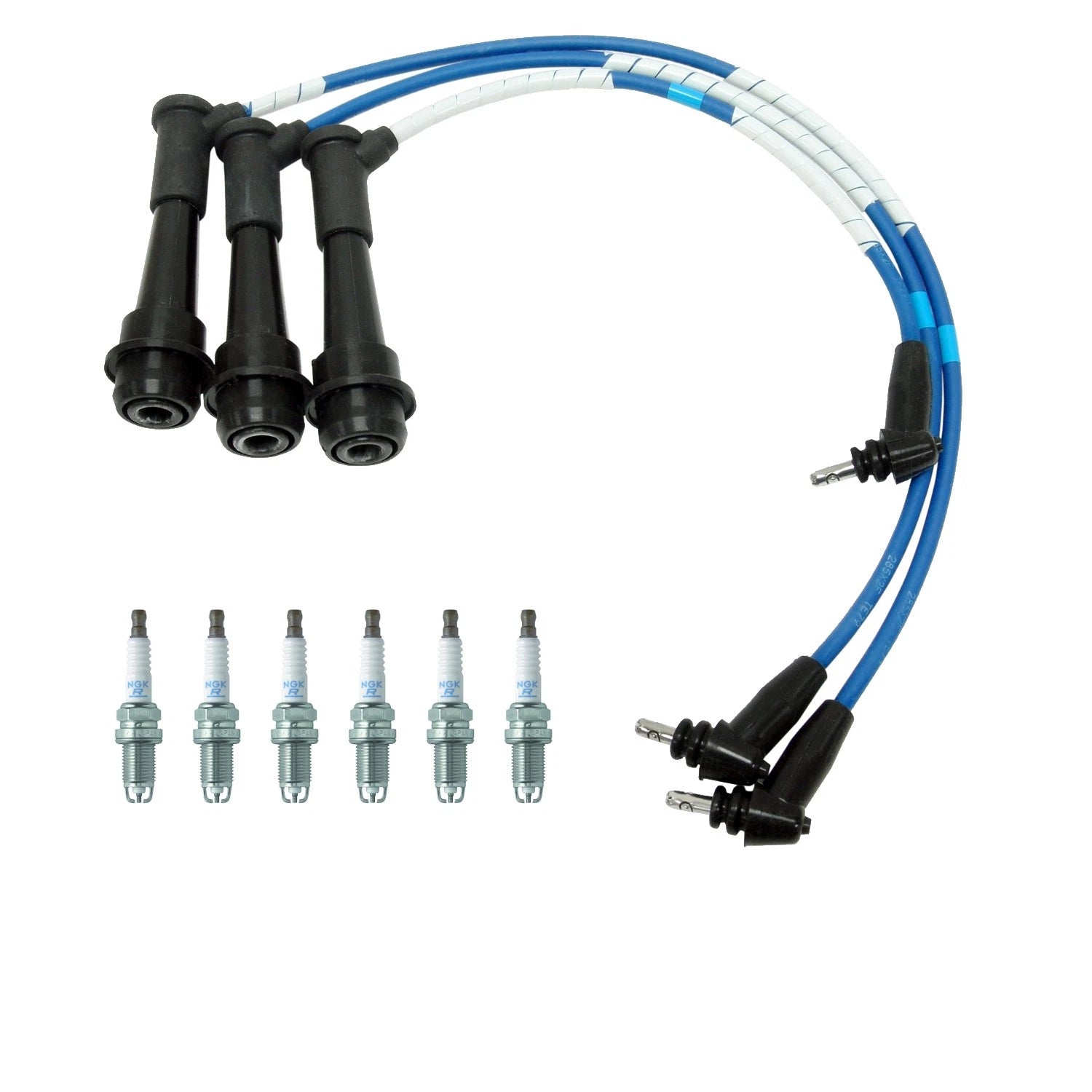 NGK 5mm Wire Set 6 Platinum Spark Plug Kit for GS300 SC300 Supra (1992–2002)
