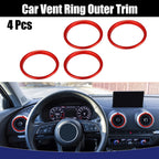 Set of 4 Car Vent Ring Outer Trim for Audi A3 
