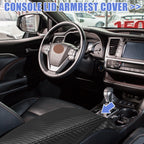 2 Pcs Armrest Lid Cover for Toyota Sienna (2021–2022) Black