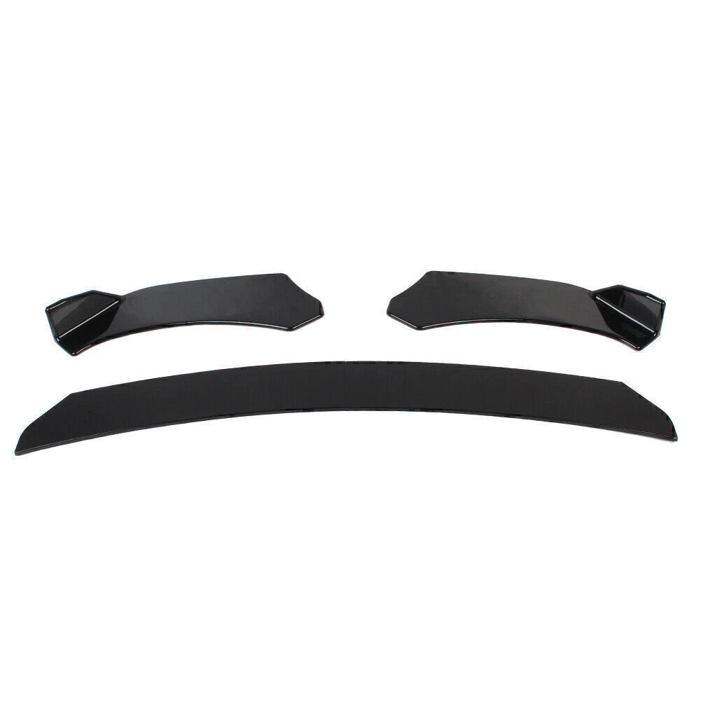 Glossy Black Front Bumper Lip Chin Spoiler Splitter for Universal Car