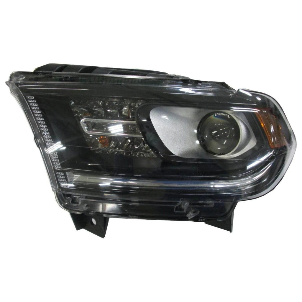 Replacement Black Driver Halogen Headlight Assembly w/Black Bezel