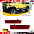 Set of 2 Rear Red Side Marker Lights for Jeep Cherokee Grand Wagoneer (1972–1991)