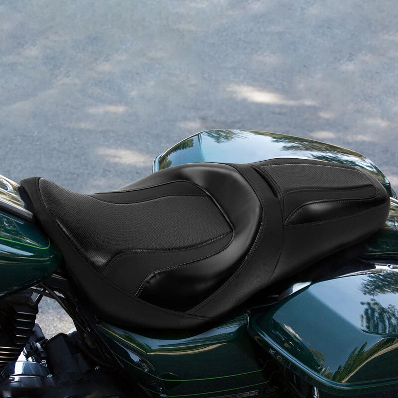 Black Rider Passenger Seat for Harley Touring Road Electra Glide (2009–2023)
