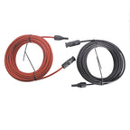 1 Pair Solar Panel Extension Cable for Universal Use (30ft, 12AWG)