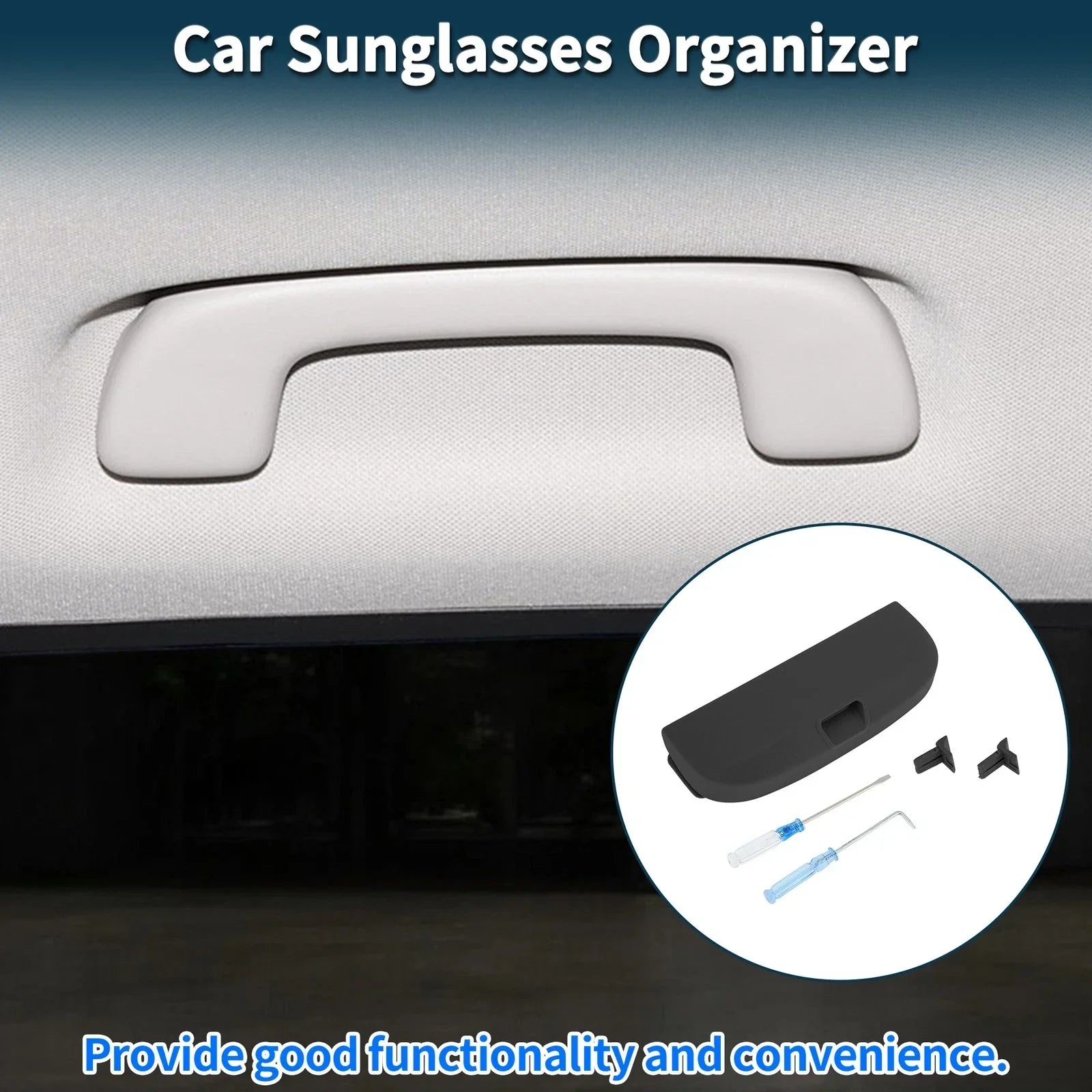 Sunglasses Case for Mercedes-Benz E Class Eyeglasses Holder Storage Black
