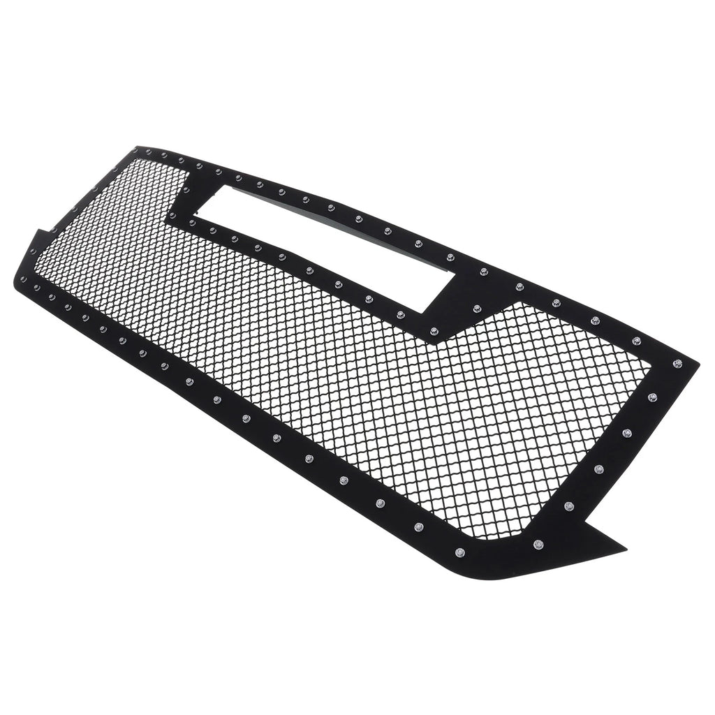 Upper Black Rivets Mesh Grille for Chevy Silverado 1500 (2016–2019)