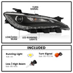 Halogen Headlight with LED DRL Chrome Trim for Chrysler 200 (2015-2017)