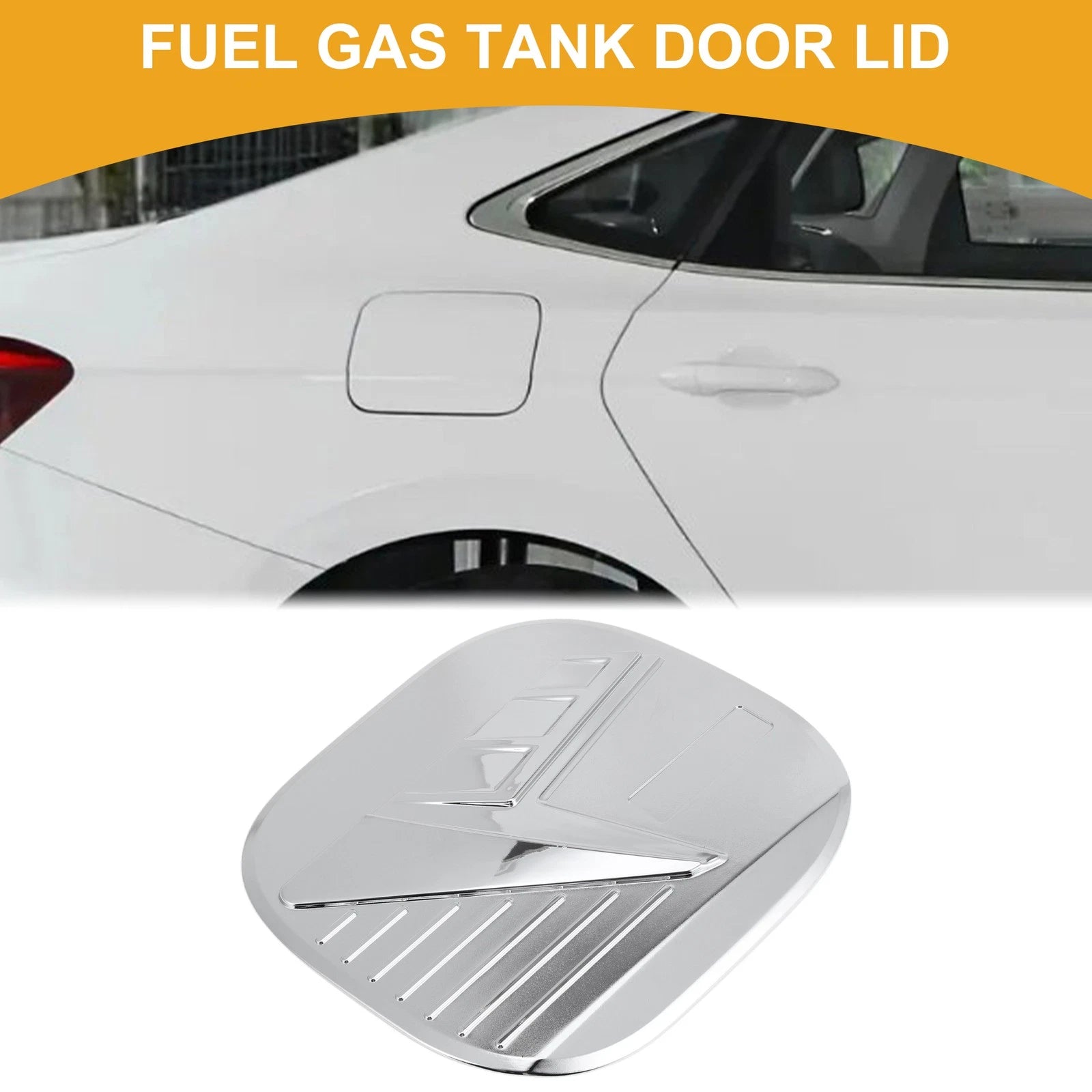 Fuel Tank Door Cap for Hyundai Tucson (2021–2024) Chrome Silver Tone