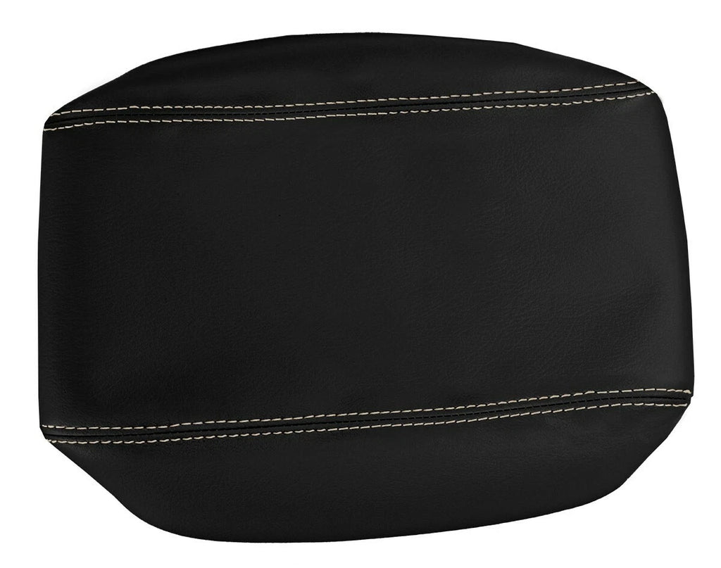 Leather Console Lid Armrest Cover for Toyota Camry (1997–2001) Beige Stitch
