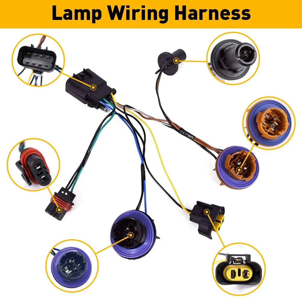 Set of 2 Headlamp Wiring Harness for Chevrolet Suburban Tahoe (2007–2014)