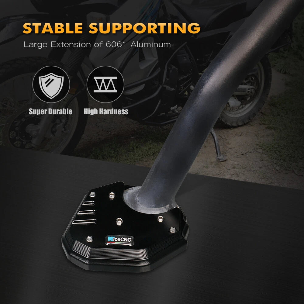 Kickstand Extender Foot Side Stand Pad for Kawasaki KLR650 (2008–2018)