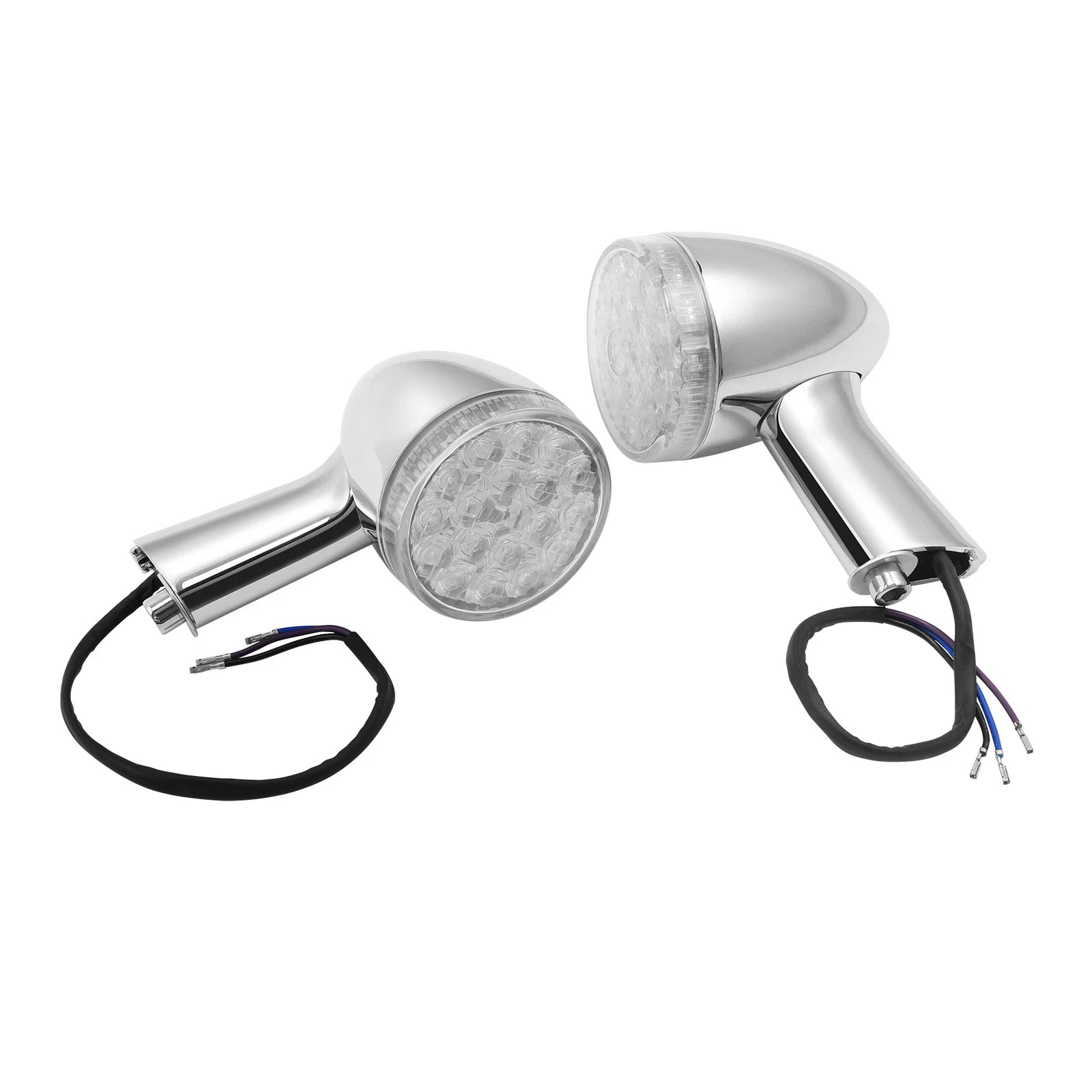 Chrome Rear Turn Signal Lights for Harley Touring (2009–2024) Softail (2000–2025)