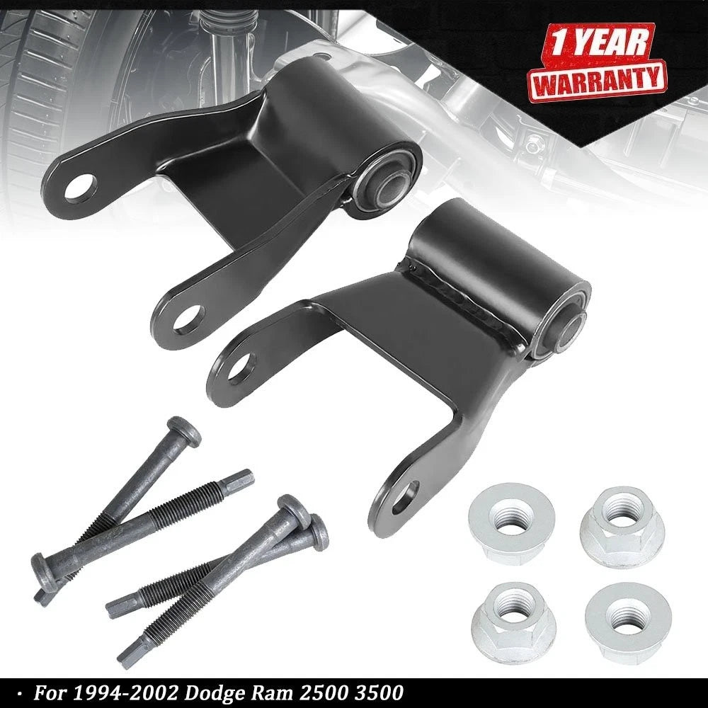 Set of 2 Rear Leaf Spring Shackle Kit for Dodge Ram 2500 3500