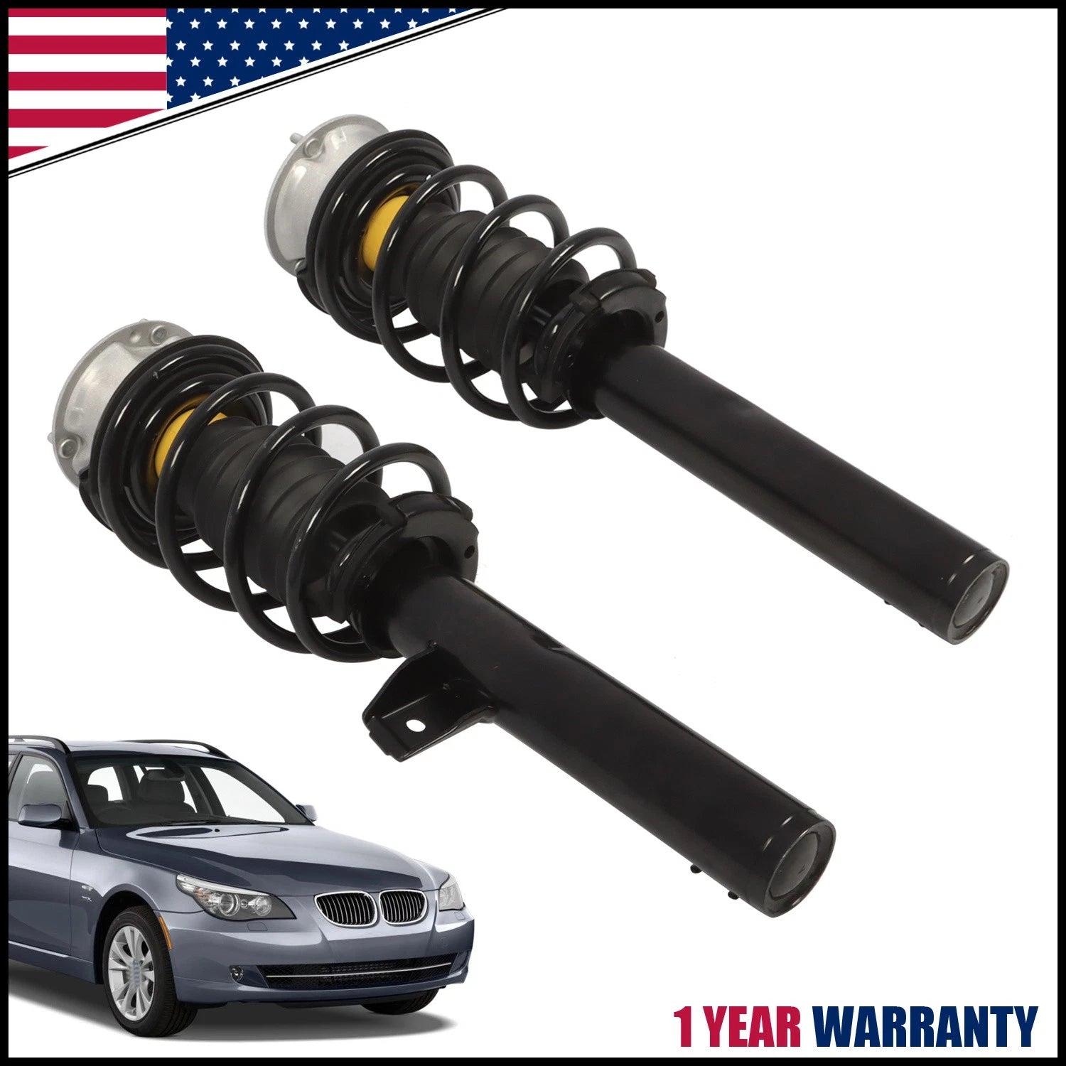 2X Front Shock Strut Assembly for BMW E60 525xi 530xi 528i 535i Xdrive (2006–2010)