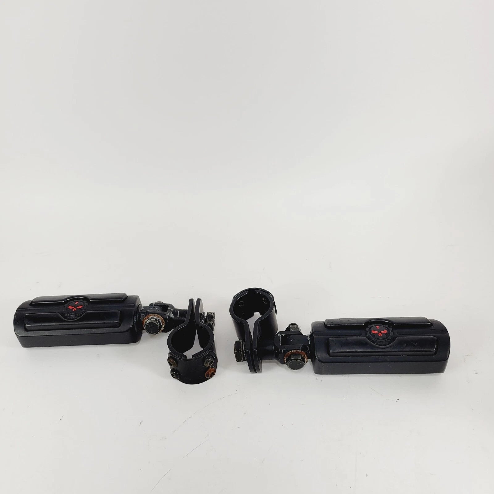 Foot Peg Mount for Harley (1.25" Black Engine Guard Crash Highway Bar)