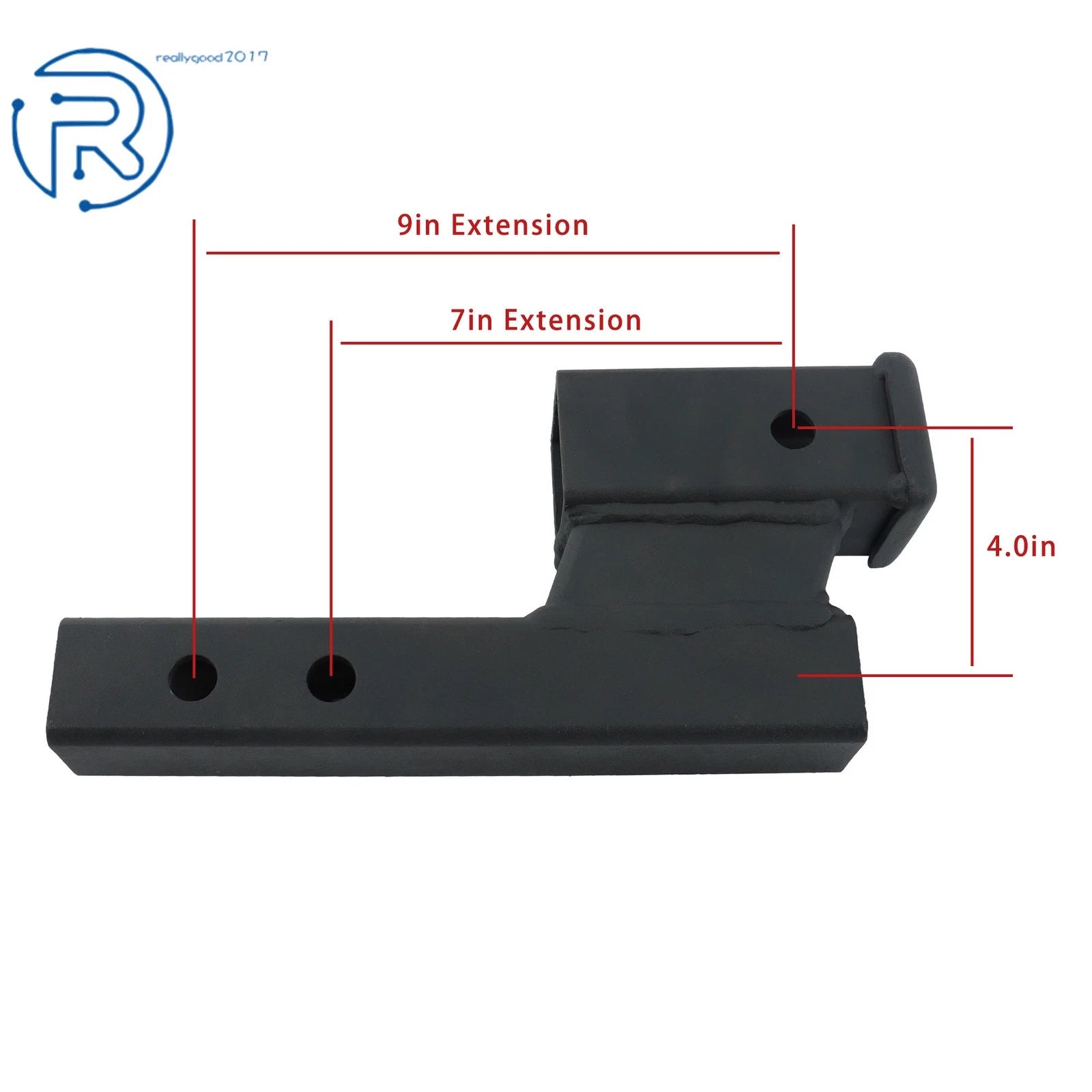 2 Inch Receiver Hitch Extension for Universal Fit (7500LB, 4 Inch Lift Drop)