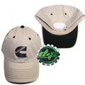 Cummins Diesel Trucker Hat Ball Cap - Tan Khaki with Black Stitching