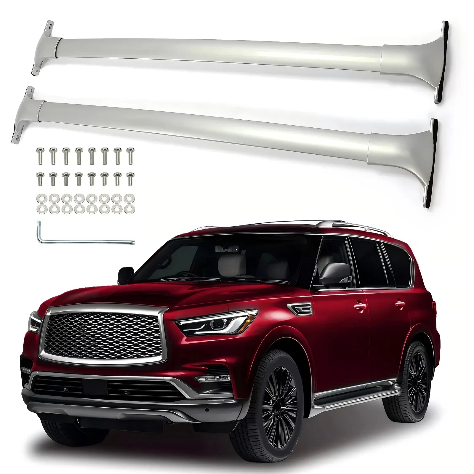 Set of 2 Roof Rack Cross Bars for Infiniti QX56 QX80 (2011–2024)