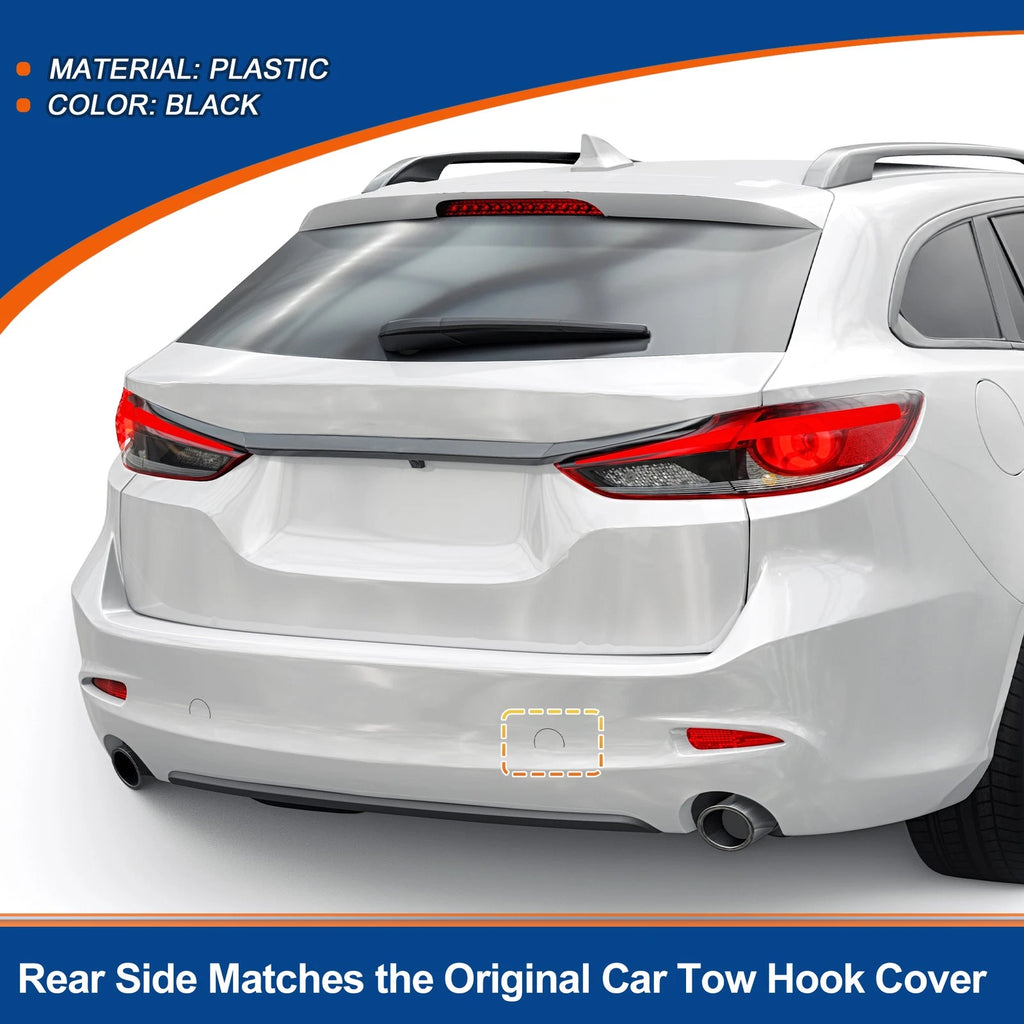 Rear Right Tow Hook Cover for Mazda 6 Atenza (2018–2021) Black