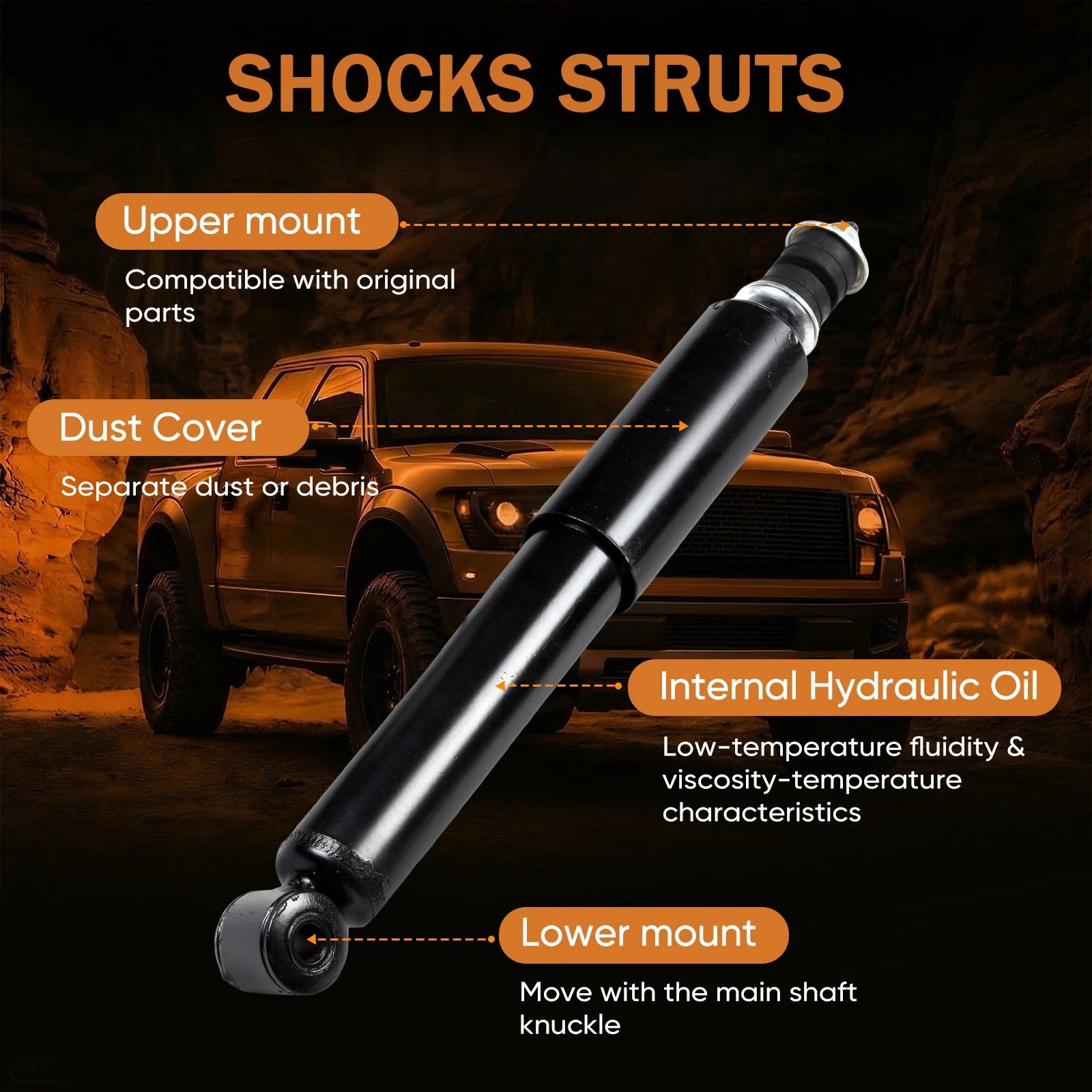 Full Set Shocks Struts for Nissan D21 (1986–1994)