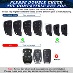 2-Pack Silver TPU Key Fob Protector Case for Chevrolet (2011-2019)